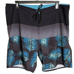 Ron Jon Surf Shop Board Shorts Men's Size 40 Palm Print Swim Trunks